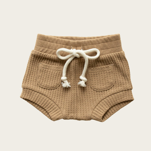 Jamie Kay Bottom 6-12m Organic Cotton Waffle Seb Short - Putty