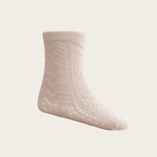 將圖片載入圖庫檢視器 Jamie Kay Socks &amp; Tights 3-12m Cable Weave Knee High Sock - Pillow