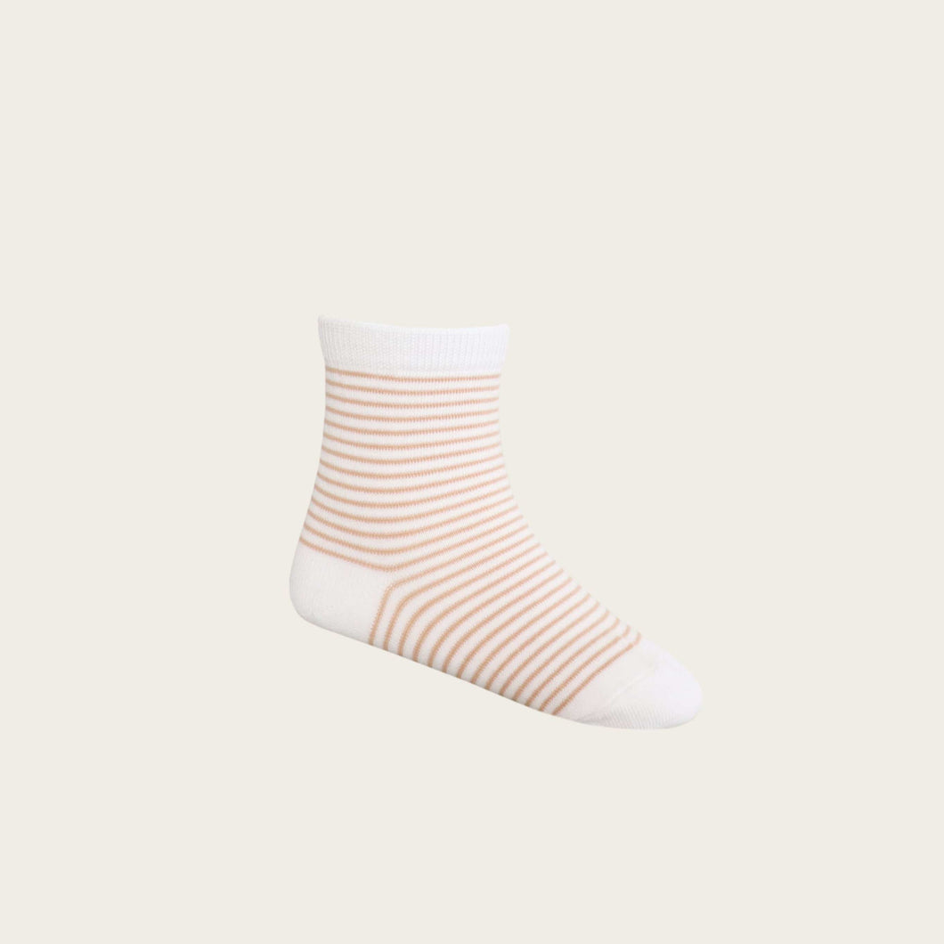 Jamie Kay socks & tights 3-12m Stripe Sock - Sandy/Cloud