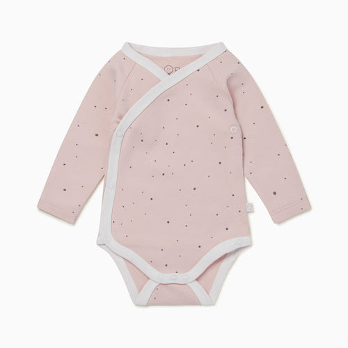Long-Sleeve Kimono Bodysuit - Stardust