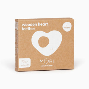 MORI Pacifiers & Teethers Wooden Heart Teether