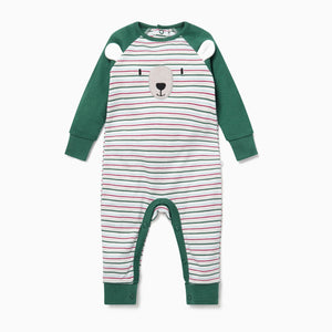 MORI Sleepsuit 3-6m Sleepy Bear Back Opening Sleepsuit