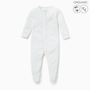 Zip-Up Sleepsuit - White (4360314093630)