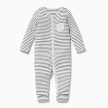 將圖片載入圖庫檢視器 Zip-Up Sleepsuit - Grey Stripe (4423088504894)