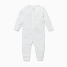 Load image into Gallery viewer, Zip-Up Sleepsuit - White (4360314093630)