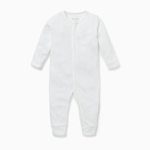 Zip-Up Sleepsuit - White (4360314093630)