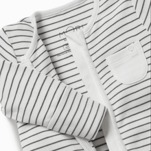 Load image into Gallery viewer, Zip-Up Sleepsuit - Grey Stripe (4423088504894)