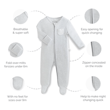 Load image into Gallery viewer, Zip-Up Sleepsuit - Stardust (4423112949822)