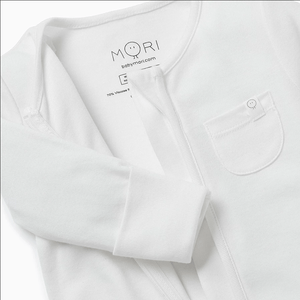 Zip-Up Sleepsuit - White (4360314093630)