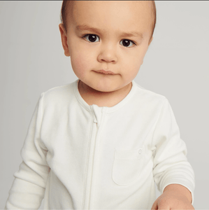 Zip-Up Sleepsuit - White (4360314093630)