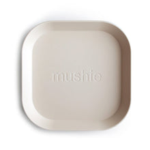 Load image into Gallery viewer, mushie dinnerwares Square Dinnerware Plates, Set of 2 (Ivory)