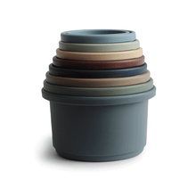 Load image into Gallery viewer, mushie Toy Stacking Cups Toy | Made in Denmark (Forest)