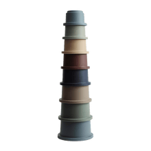 Load image into Gallery viewer, mushie Toy Stacking Cups Toy | Made in Denmark (Forest)