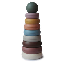 將圖片載入圖庫檢視器 mushie Toy Stacking Rings Toy | Made in Denmark (Rustic)