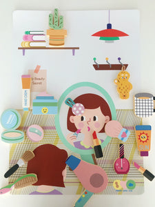Creative Play Bath Stickers & Poster Set - Makeup