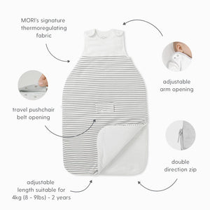 Clever Sleeping Bag 1.5 TOG - Blush Stripe