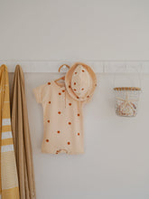 Load image into Gallery viewer, Organic Zoo One Piece Spice Dots Terry Beach Romper
