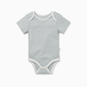 Short Sleeve Bodysuit - Blue Stripe