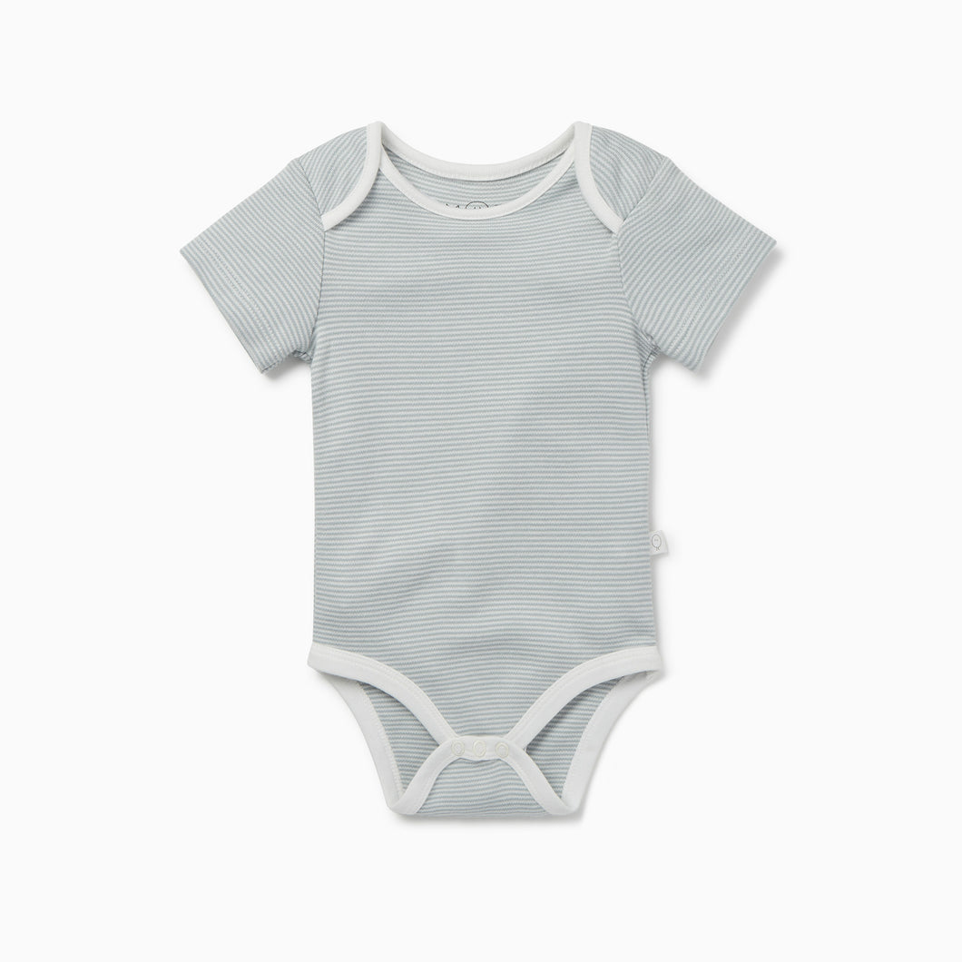 Short Sleeve Bodysuit - Blue Stripe