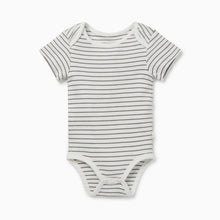 將圖片載入圖庫檢視器 Short Sleeve Bodysuit - Grey Stripe