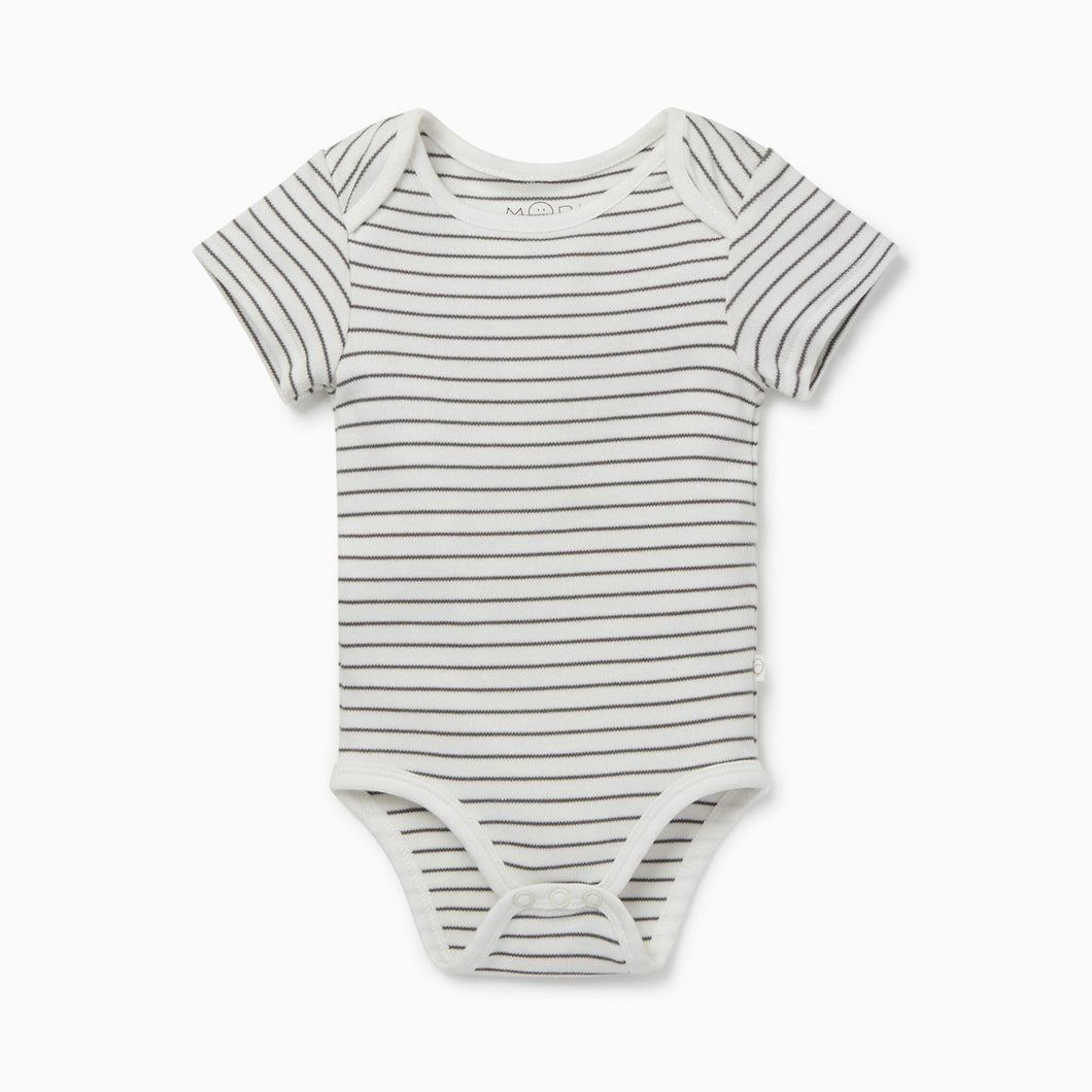 Short Sleeve Bodysuit - Grey Stripe