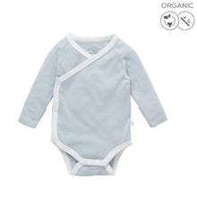 將圖片載入圖庫檢視器 Long-Sleeve Kimono Bodysuit - Blue (4425953738814)