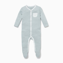 Load image into Gallery viewer, Front-Opening Sleepsuit - Blue Stripe