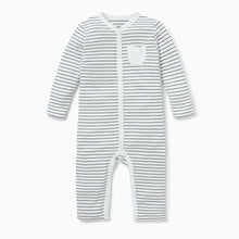 將圖片載入圖庫檢視器 Front-Opening Sleepsuit - Grey Stripe