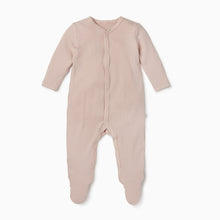 Load image into Gallery viewer, Ribbed Front Opening Sleepsuit 2 Pack Blush/Biscuit