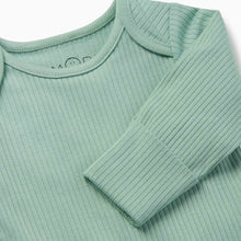 Load image into Gallery viewer, Ribbed Long Sleeve Bodysuit 2 Pack Blue/Mint