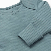 Load image into Gallery viewer, Ribbed Long Sleeve Bodysuit 2 Pack Blue/Mint