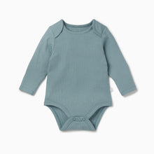 Load image into Gallery viewer, Ribbed Long Sleeve Bodysuit 2 Pack Blue/Mint