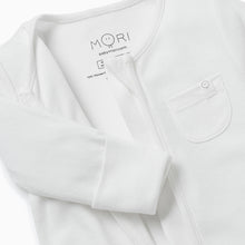Load image into Gallery viewer, Clever Zip Sleepsuit - White