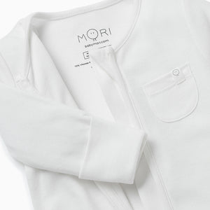 Clever Zip Sleepsuit - White