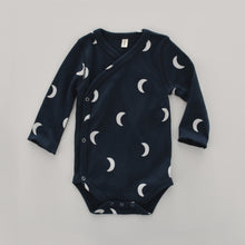將圖片載入圖庫檢視器 Midnight Wrapover Bodysuit Navy (4453083217982)