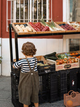 Load image into Gallery viewer, Olive Terry Cropped Dungarees