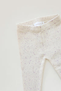 Organic Cotton Ribbed Legging - Lilac Love