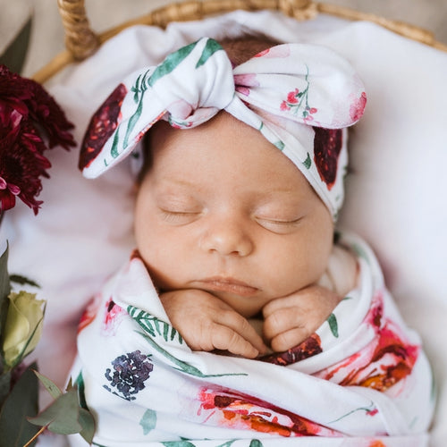 Peony Bloom Topknot Headband