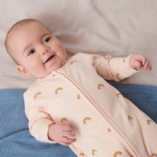 Load image into Gallery viewer, Rainbow Blush Zip-Up Sleepsuit