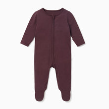 Load image into Gallery viewer, Ribbed Clever Zip Sleepsuit - Berry