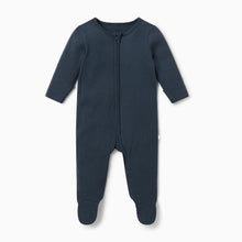 Load image into Gallery viewer, Ribbed Clever Zip Sleepsuit - Navy