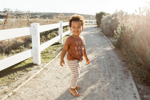 Rylee+Cru Bottom terry sweatpant || amber stripe