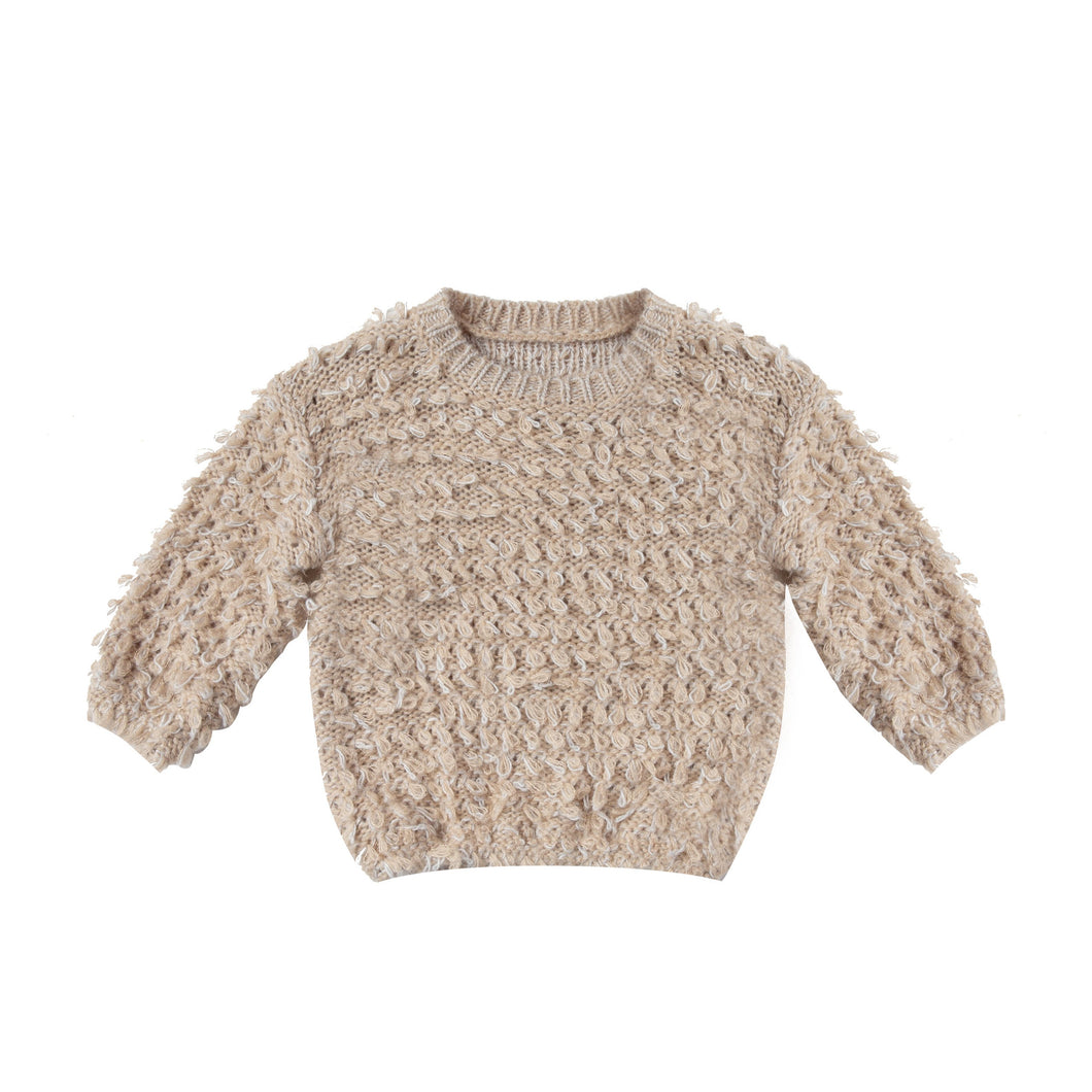 slouchy pullover sweater || oat