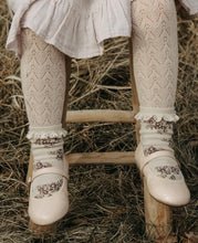 Load image into Gallery viewer, Frill Ankle Sock - Daisy Garden Taupe